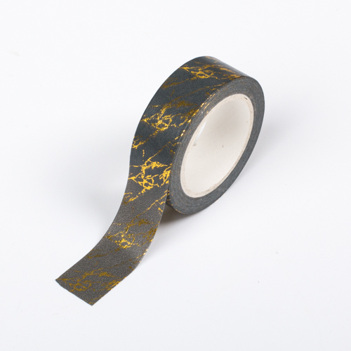 ANTHRACITE & GOLD MARBLE washi tape for crafts & home decor 15mm x 10m -  Create Your World