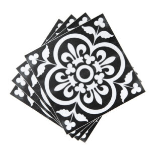 Quadrostyle CORONA BLACK Wall & Floor Vinyl Tile Stickers 30 x 30cm