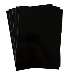 Dc fix Glossy Black Self-Adhesive Vinyl A4 Craft Pack