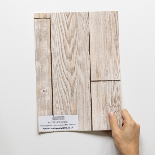 Distressed Wood 3D Wallpaper Sample
