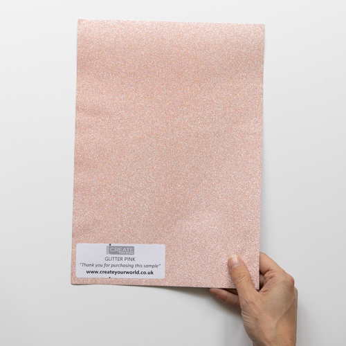 Dc fix Glitter Pink Sticky Back Plastic Vinyl Wrap Film Sample