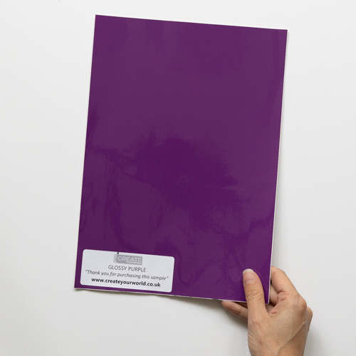 Dc fix Glossy Purple Sticky Back Plastic Vinyl Wrap Film Sample