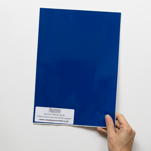 Dc fix Glossy Royal Blue Sticky Back Plastic Vinyl Wrap Film Sample