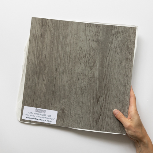 Grey Wood - Peel and Stick Floor Tile Sample - Full Size
