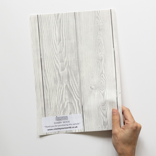 Dc fix Shabby Wood Planks Grey Sticky Back Plastic Vinyl Wrap Film 