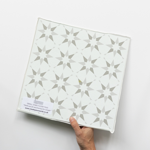 Small Stars - Peel and Stick Floor Tile Sample - Full Size