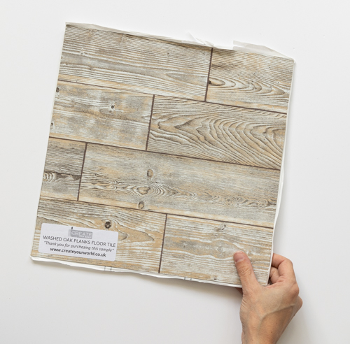Washed Oak Planks - Peel and Stick Floor Tile Sample - Full Size