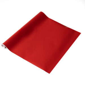 Dc fix MATT SIGNAL RED Sticky Back Plastic Vinyl Wrap Film (1m to 15m long)