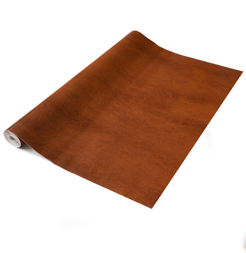 Dc fix LEATHER EFFECT BROWN Sticky Back Plastic Vinyl Wrap Film (1m to 15m long)