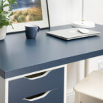 Dc fix Navy Blue (Glossy) Self-Adhesive Vinyl Kitchen Wrap