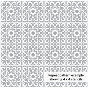 Stencil It MAISIE Reusable Tile Stencil for Walls, Floors, Patios and Furniture