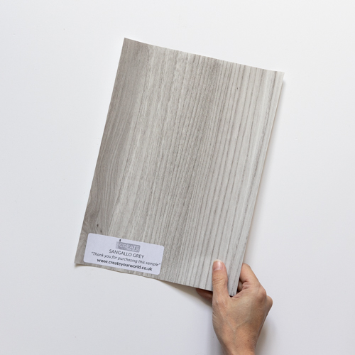 Sangallo Grey - Sticky Back Plastic Wood Sample