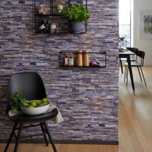 Dc fix STONE WALL GREY 3D Kitchen and Bathroom Splashback Tile Wallpaper
