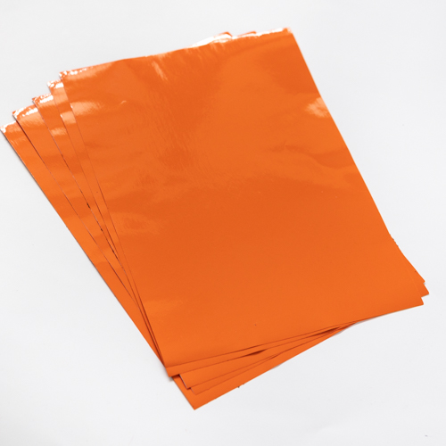 A4 Dc fix Glossy Jaffa Orange Self-Adhesive Vinyl Craft Pack
