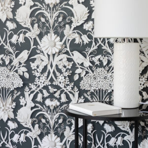 Eloise Charcoal Nu Peel and Stick Wallpaper