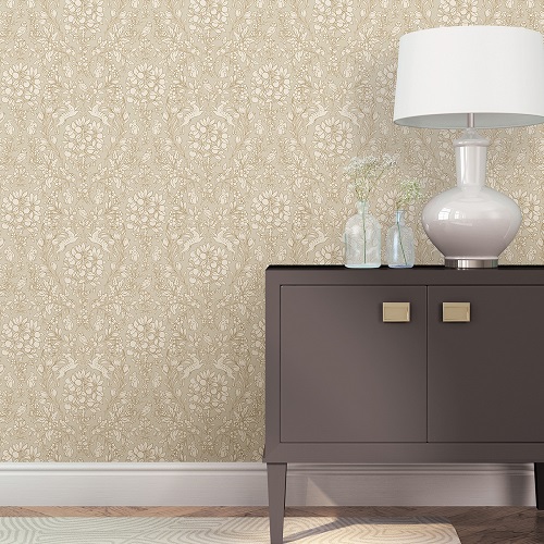 Enchanted Taupe Nu Peel and Stick Wallpaper