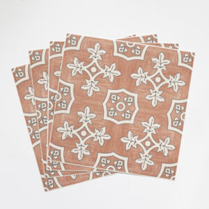 Quadrostyle PALMA IN RED EARTH Wall & Floor Vinyl Tile Stickers 30 x 30cm