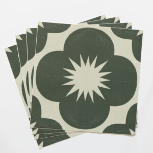 Quadrostyle TOLEDO DARK OLIVE Wall & Floor Vinyl Tile Stickers 30 x 30cm