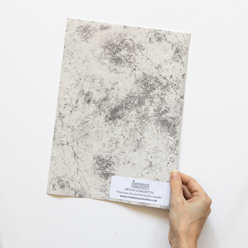 Artifix CONCRETTO QUARTZ GREY Sticky Back Plastic Stone Marble Tile Sample