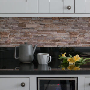 Dc fix STONE WALL SAND 3D Kitchen and Bathroom Splashback Tile Wallpaper 67.5cm x 4m