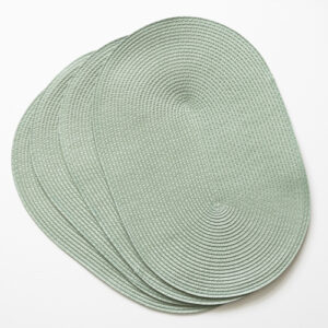 Dc fix SAGE GREEN Eco-line Wipe Clean Oval Weave Placemats Set of 4