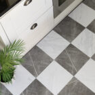 Floor Pops BONNEVILLE MARBLE peel and stick vinyl floor tiles 30.48cm x 30.48cm