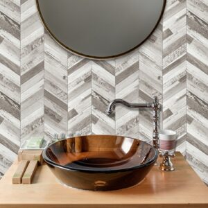 Dc fix HERRINGBONE Self-Adhesive Premium Composite Wall Tiles 25.3cm x 29.6cm