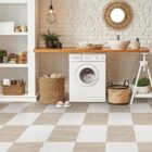 Floor Pops KINGSLEY NATURAL Peel and Stick Vinyl Floor Tiles 30.48cm x 30.48cm