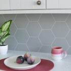 Wall Pops HEXAGON GREY Self-Adhesive Premium Vinyl Wall Tiles 14.98cm x 17.19cm