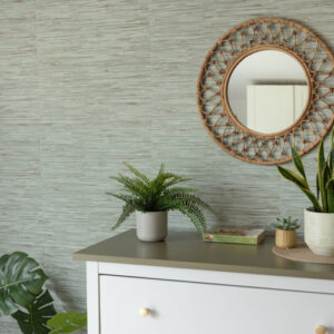 Nu Wallpaper GRASSWEAVE GREEN Peel and Stick Wallpaper 52.07cm(W) 5.49m(L)