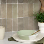 Quadrostyle ZELLIGE GREIGE Glossy Vinyl Stickers 24cm(H) 30cm(W)