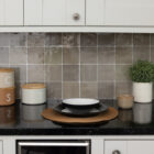 Quadrostyle ZELLIGE GREIGE Glossy Vinyl Stickers 30cm(H) 30cm(W)