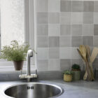 Quadrostyle ZELLIGE GREY Glossy Vinyl Stickers 30cm(H) 30cm(W)