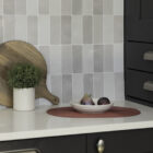 Quadrostyle ZELLIGE GREY Glossy Vinyl Stickers 24cm(H) 30cm(W)