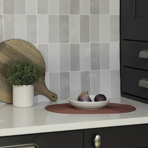 ZELLIGE GREY 500PX (13) Quadrostyle ZELLIGE GREY Glossy Vinyl Stickers 24cm(H) 30cm(W)