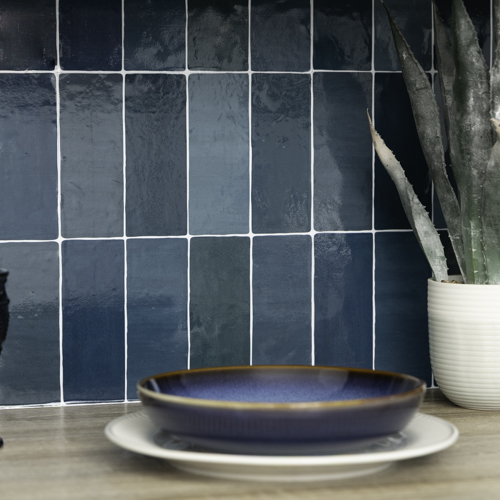 ZELLIGE OCEAN 500PX (19) Quadrostyle ZELLIGE OCEAN Glossy Vinyl Stickers 24cm(H) 30cm(W)