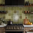 Quadrostyle ZELLIGE OLIVE Glossy Vinyl Stickers 30cm(H) 30cm(W)