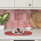 Quadrostyle ZELLIGE ROSE Glossy Vinyl Stickers 24cm(H) 30cm(W)