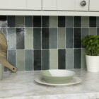 Quadrostyle ZELLIGE STORMY SEA Glossy Vinyl Stickers 24cm(H) 30cm(W)