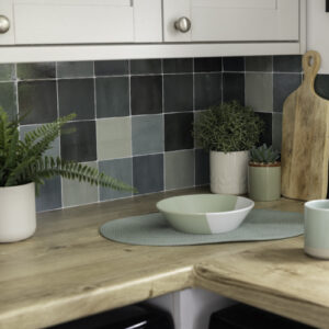 Quadrostyle ZELLIGE STORMY SEA Glossy Vinyl Stickers 30cm(H) 30cm(W)