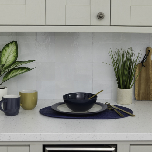 ZELLIGE WHITE 500PX (14) Quadrostyle ZELLIGE WHITE Glossy Vinyl Stickers 30cm(H) 30cm(W)