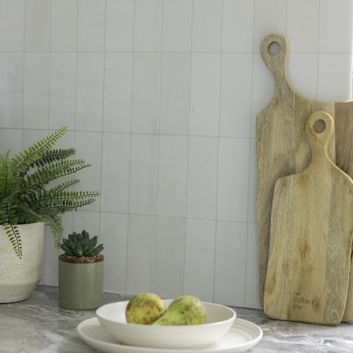 ZELLIGE WHITE 500PX (8) Quadrostyle ZELLIGE WHITE Glossy Vinyl Stickers 24cm(H) 30cm(W)