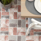 Floor Pops Harvard Brick Red 30.48 x 30.48cm Self-adhesive Vinyl Floor Tiles