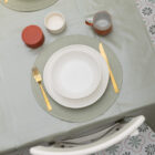 d-c-fix Sage Green Eco Line PVC Free Polyester Tablecloth