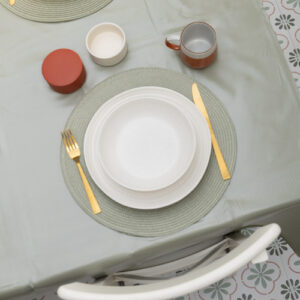 d-c-fix Sage Green Eco Line PVC Free Polyester Tablecloth