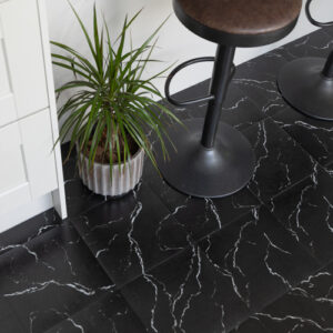 d-c-fix Black Marble 30.48 x 30.48cm Self-adhesive Vinyl Floor Tiles