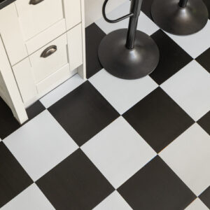 d-c-fix Blackwood & Whitewood Checkerboard 30.48 x 30.48cm Self-adhesive Vinyl Floor Tiles