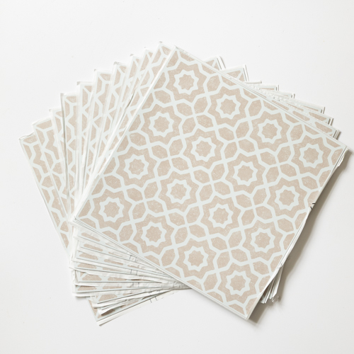 2LINABEIGE d-c-fix Lina Beige 30.48 x 30.48cm Self-adhesive Vinyl Floor Tiles